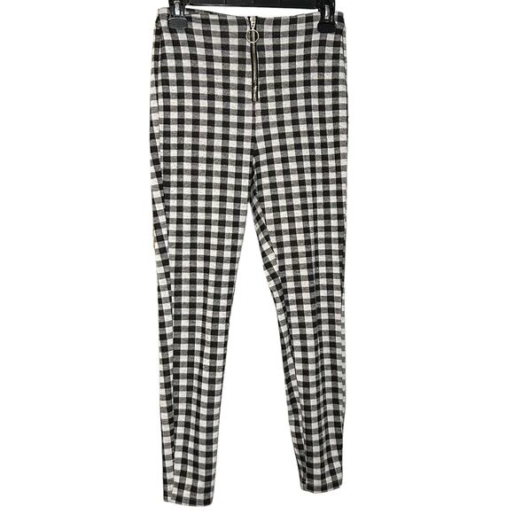 Guess Black and White Plaid Leggings Size S‎ - Picture 1 of 4